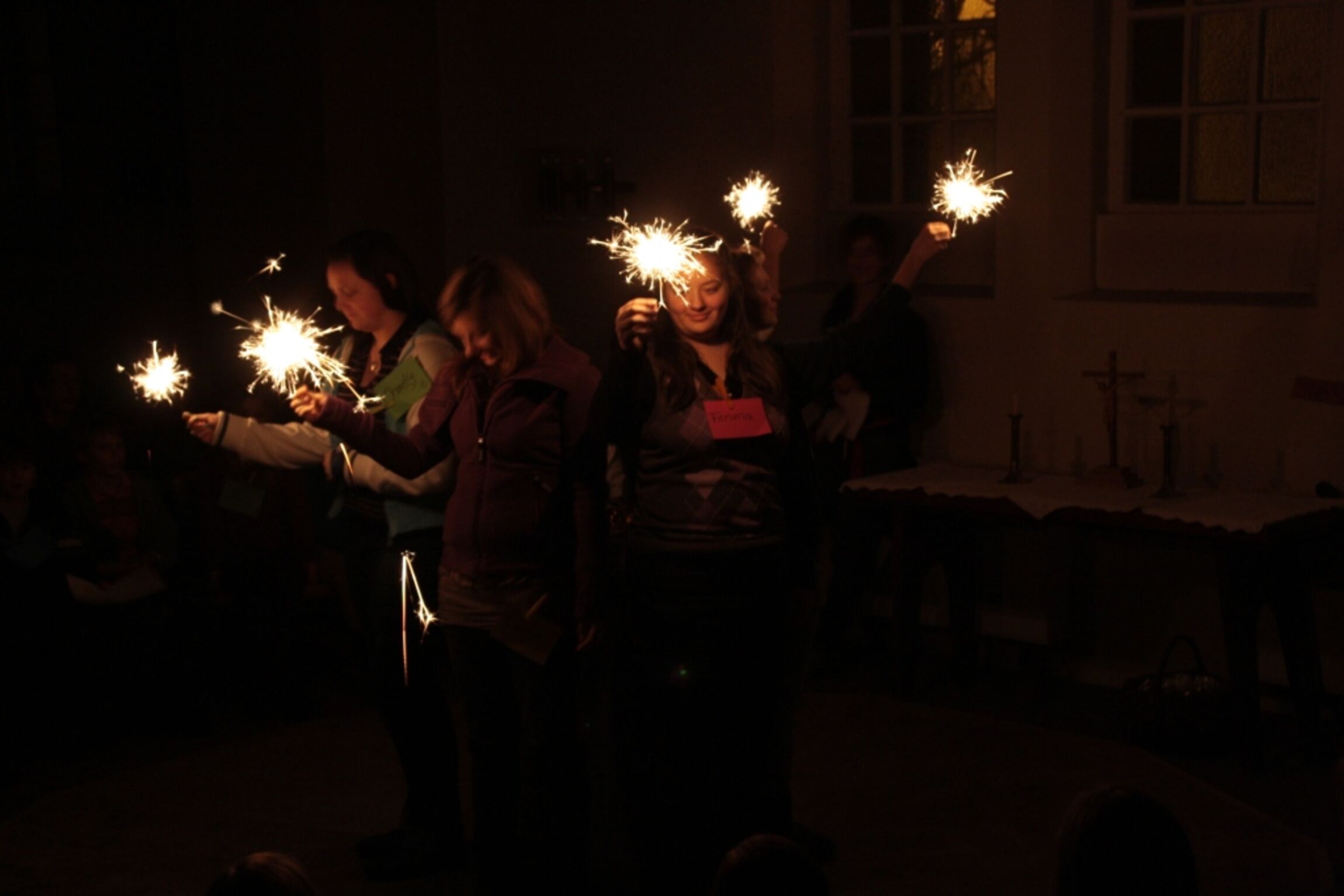 Wunderkerzen MondscheinKirche