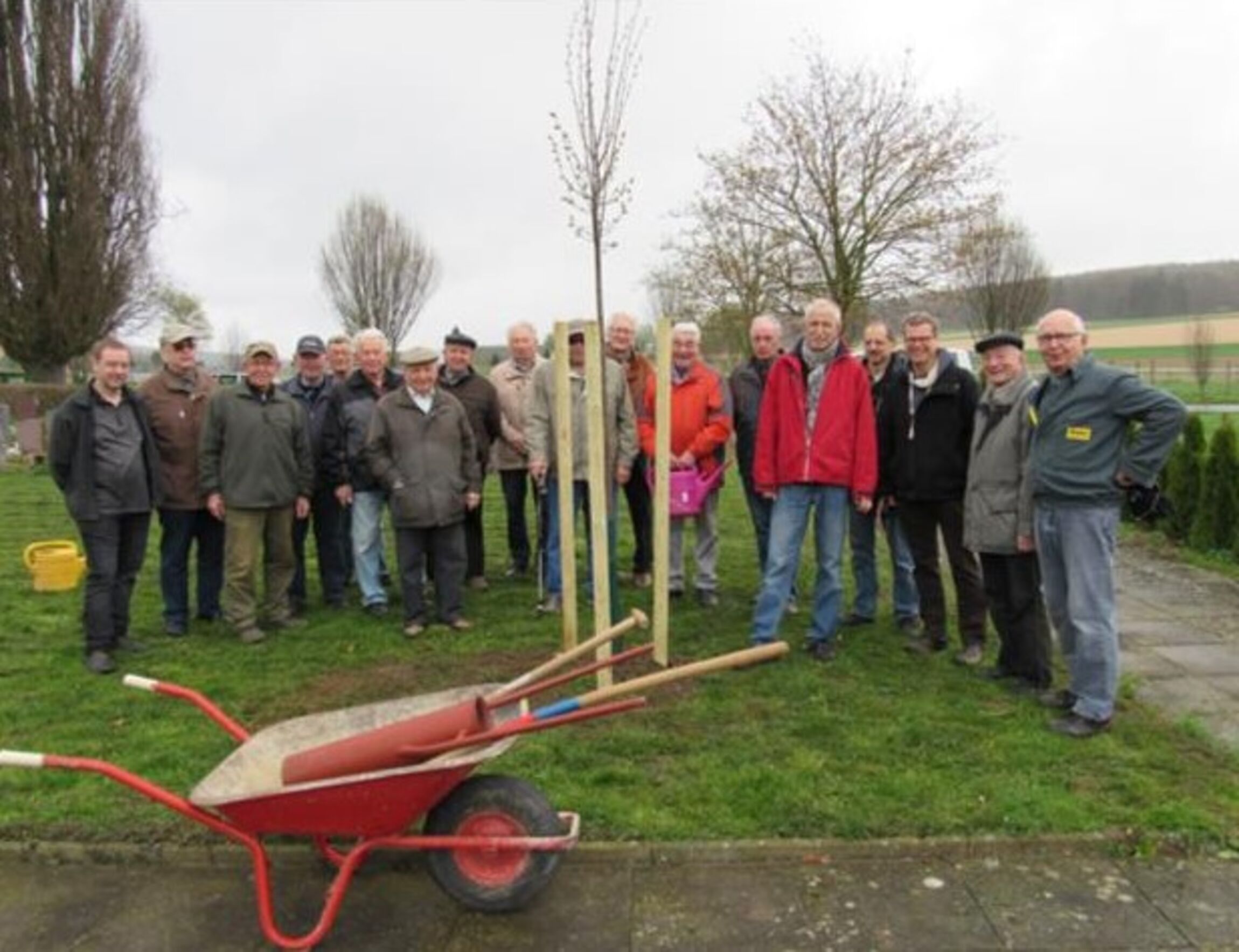Der Männerkreis pflanzt eine Lutherlinde (2017) 