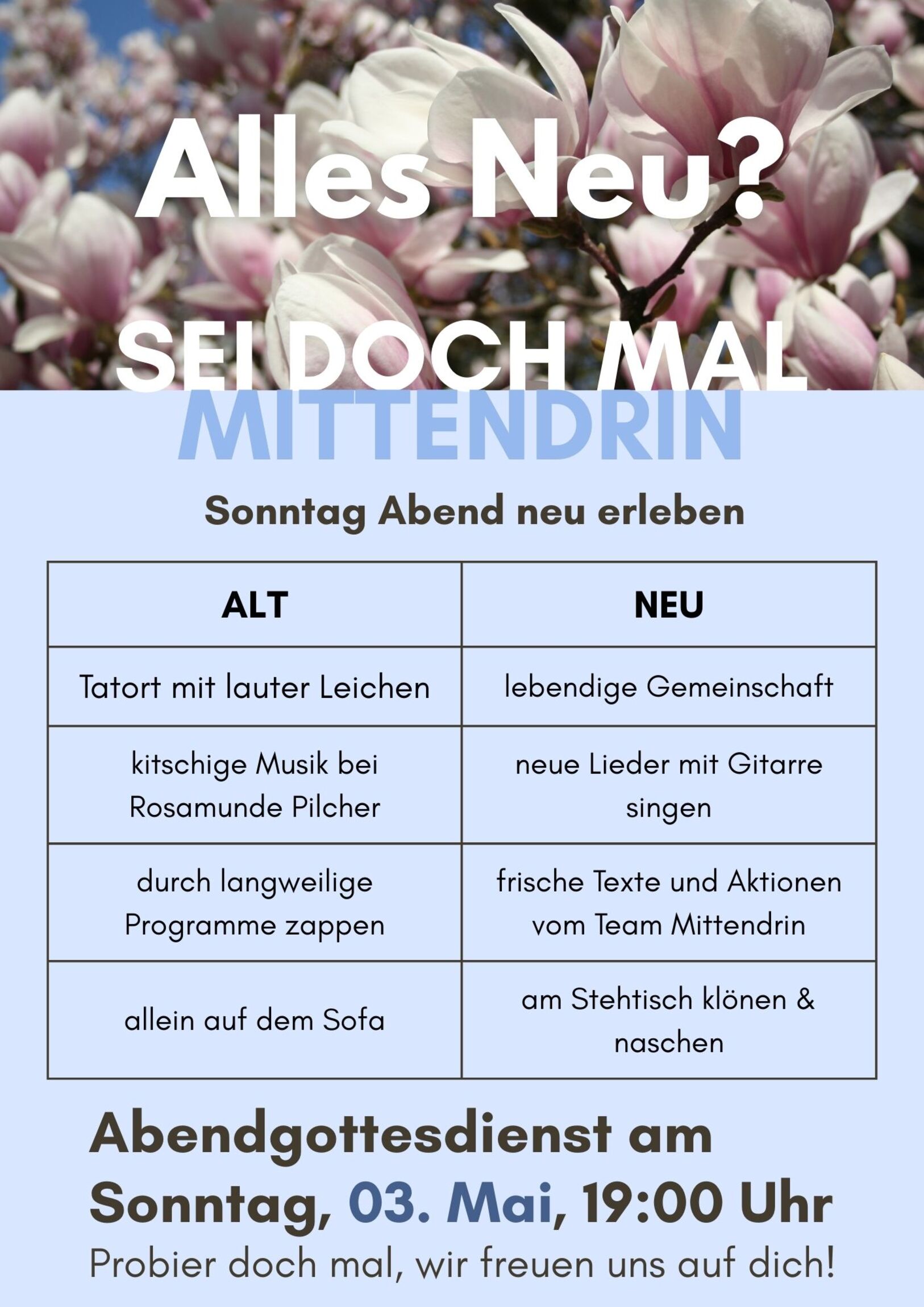 Abend-Gottesdienst Mittendrin