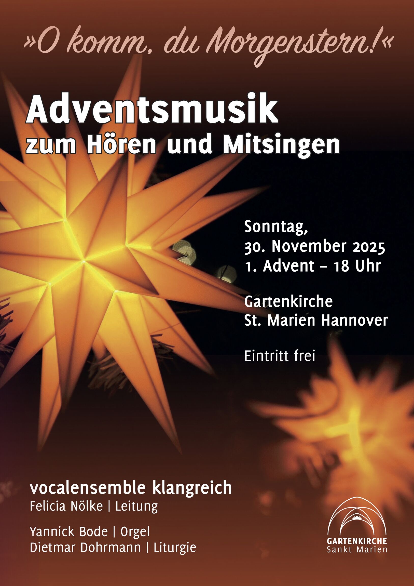 Plakat Adventsliedersingen 2025