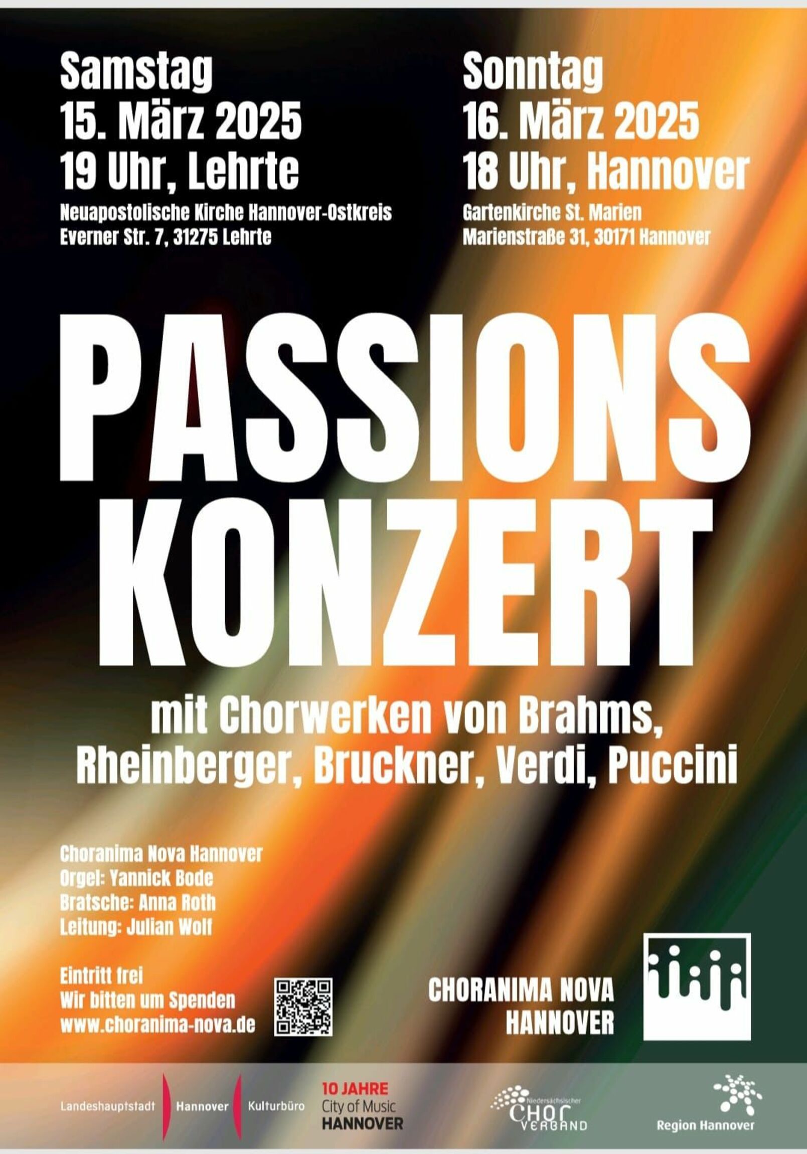 Plakat Passionskonzert 16.03.2025