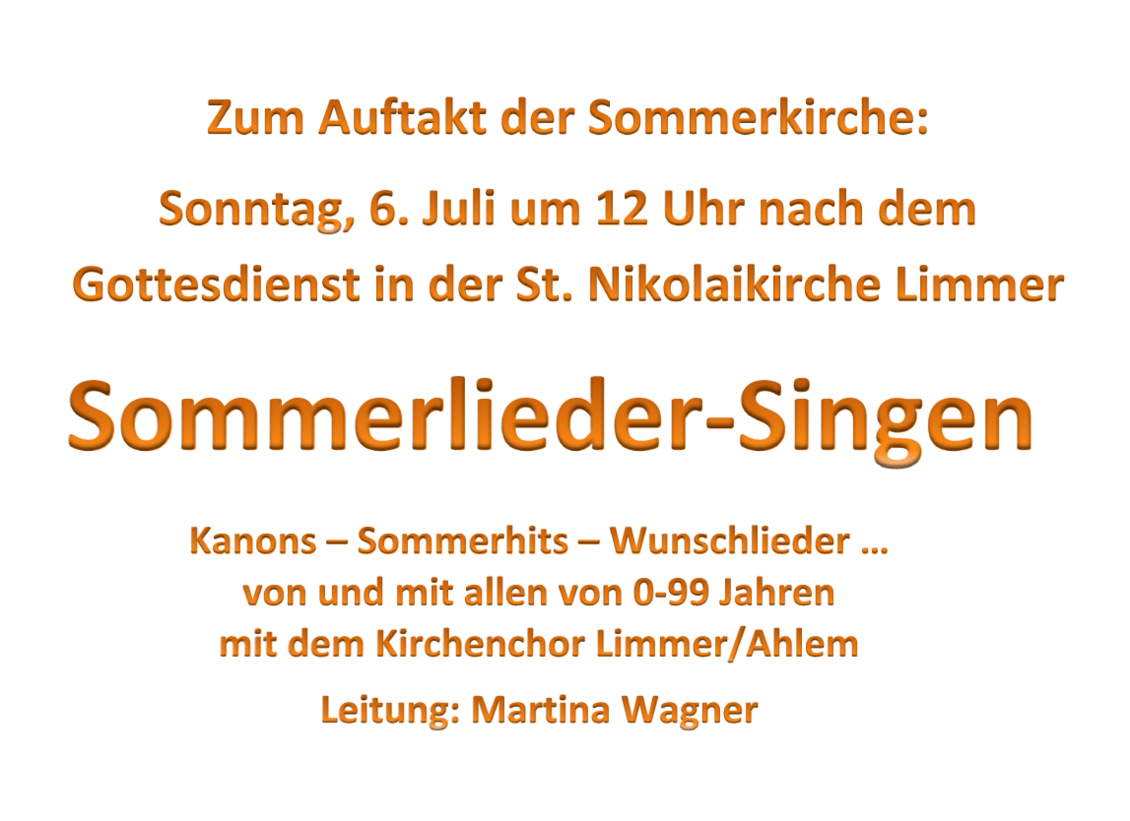 Plakat Sommersingen Limmer