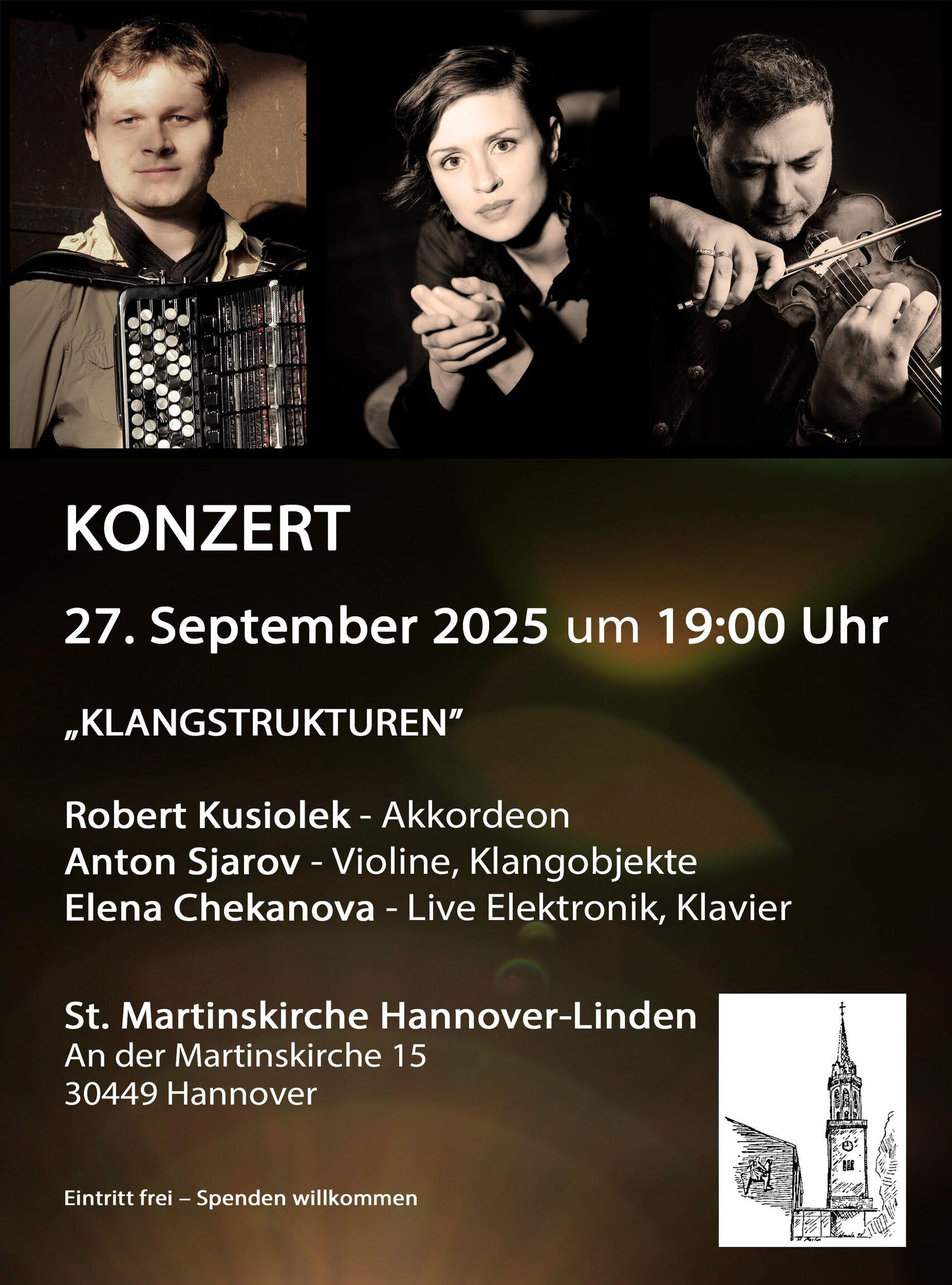 Plakat "KLANGSTRUKTUREN" 27.09.2025