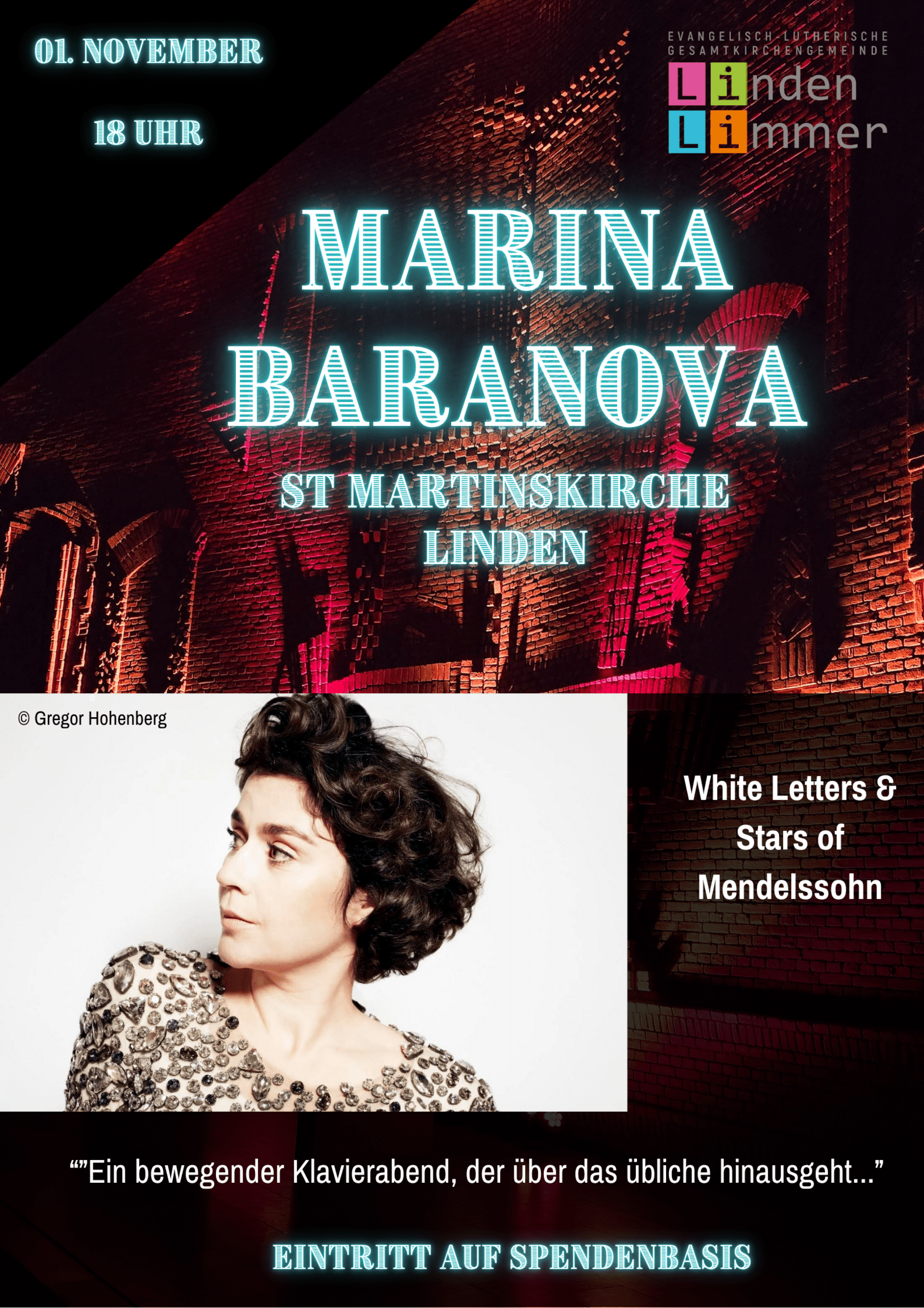Konzertplakat Marina Baranova St. Martin 01.11.2025