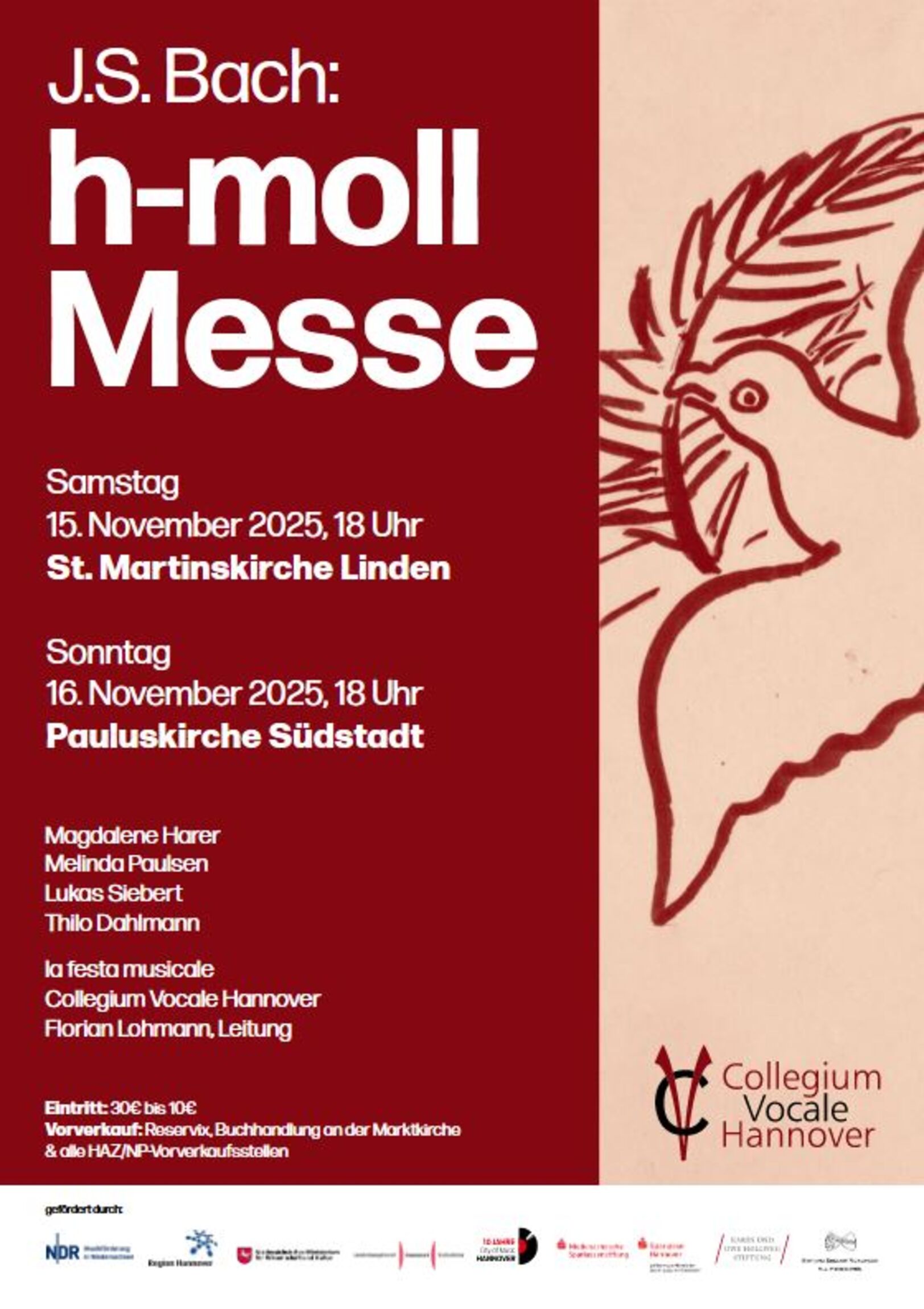 Plakat h-moll-Messe 15.11.2025 St. Martin