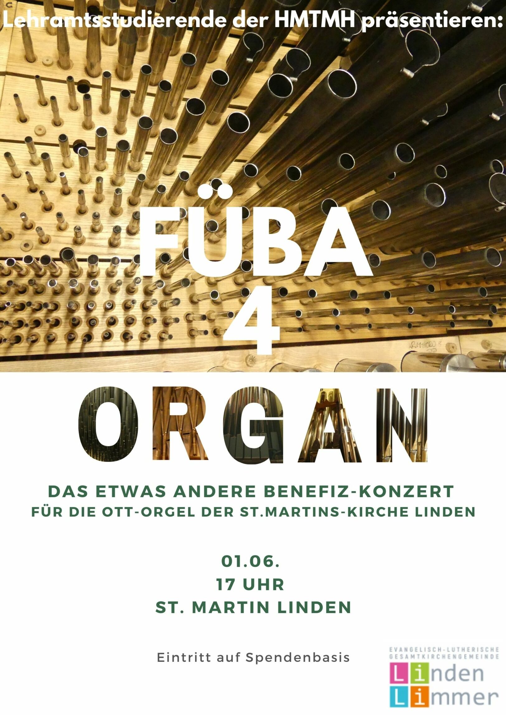 FÜBA 4 ORGAN - Benefizkonzert zugunsten der Ott-Orgel 01.06.2024