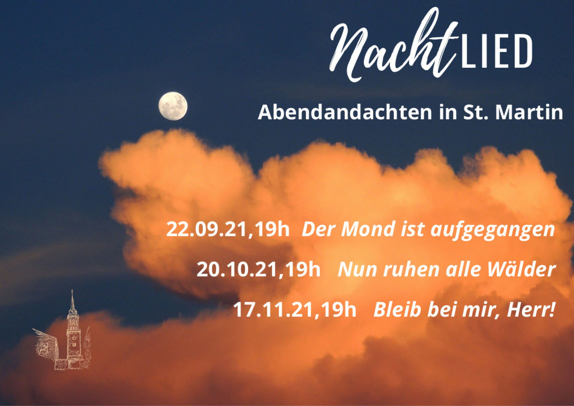 NachtLIED - Abendandachten in St. Martin Herbst 2021