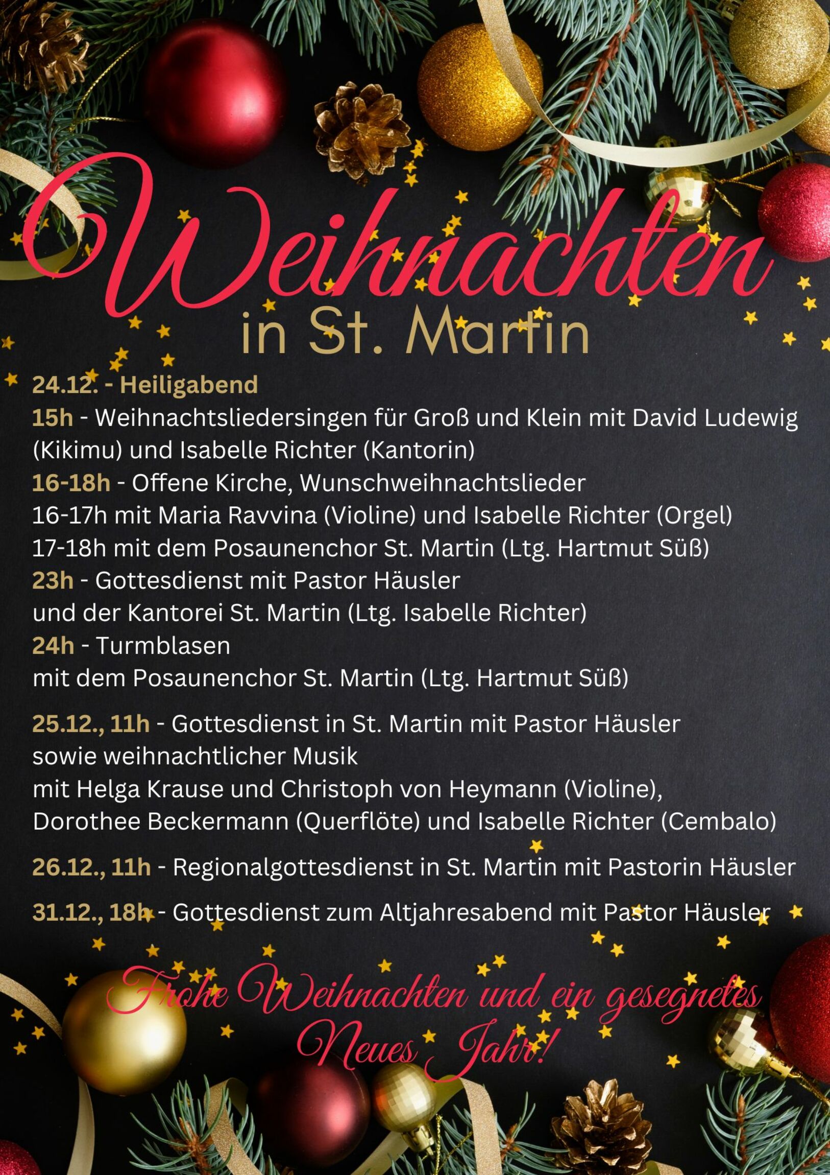 Plakat Weihnachten in St. Martin 2022