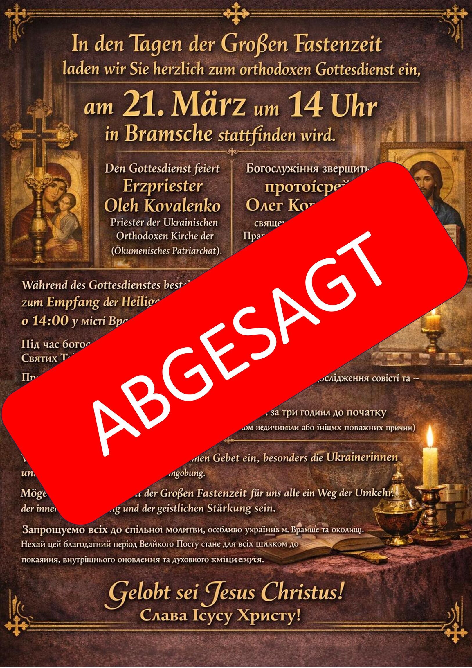 Absage orthodoxer GD -1