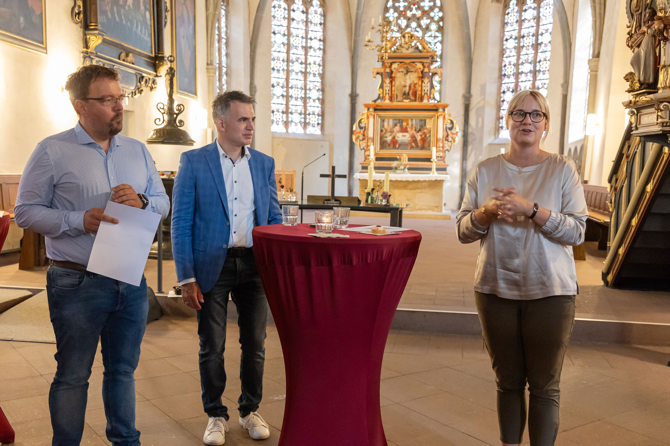 Pastor, Sup und Voellers in Kirche