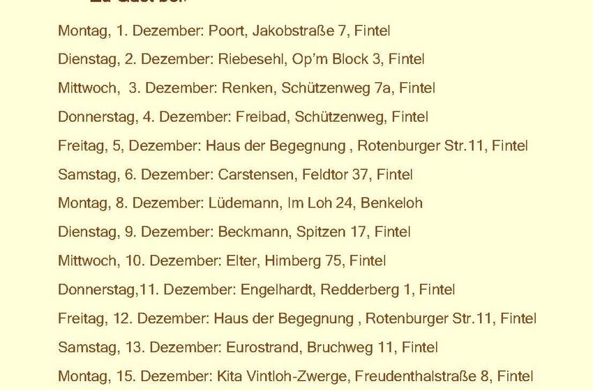 Lebendiger Advent 2025