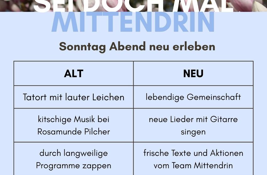 Abend-Gottesdienst Mittendrin