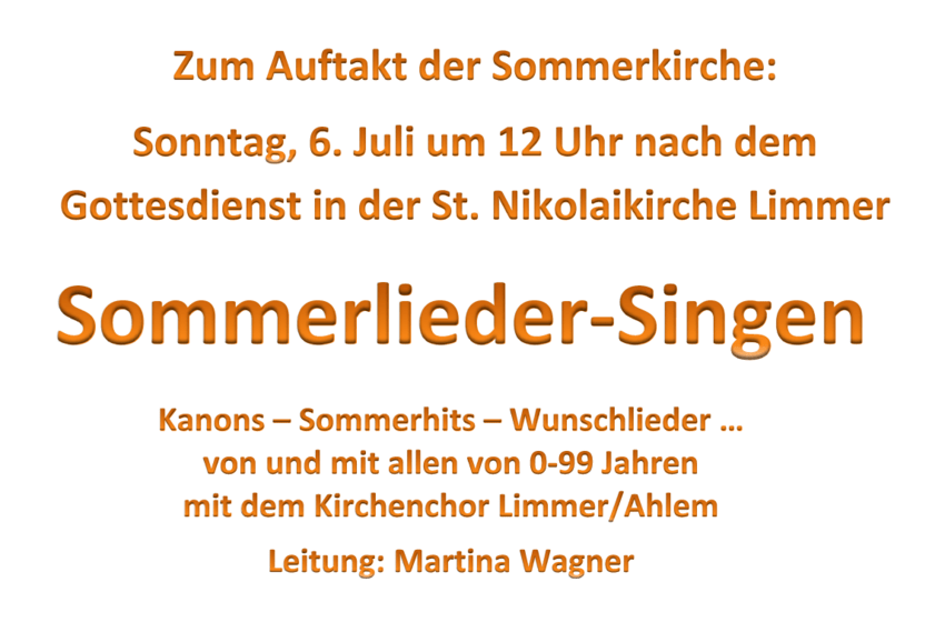 Plakat Sommersingen Limmer
