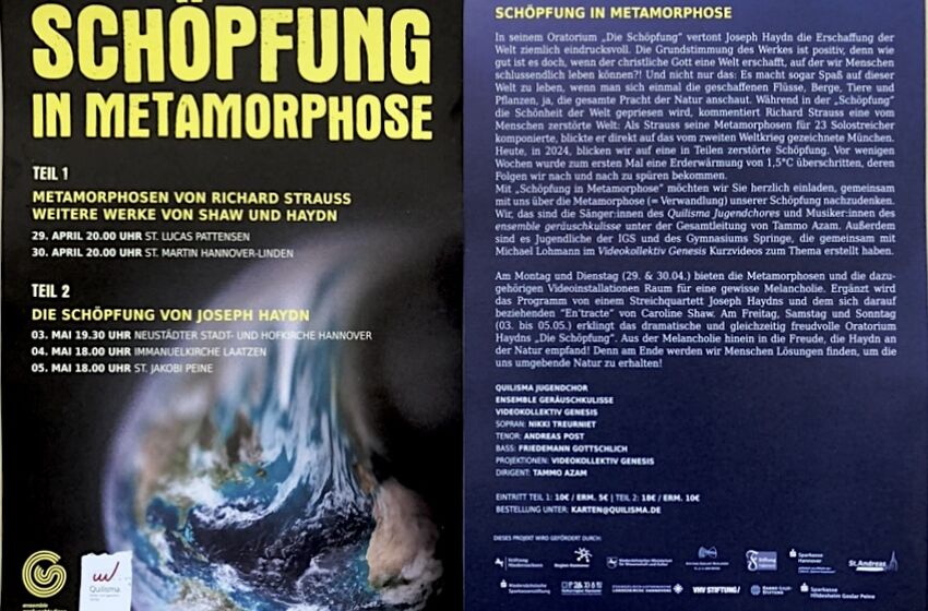 Flyer Schöpfung in Metamorphose - Vor- und Rückseite