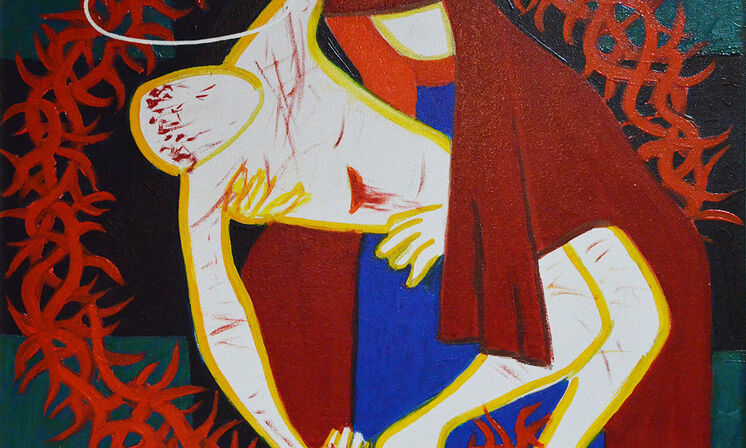 Kreuzweg 13 Jesu Leichnam im Schoss seiner Mutter